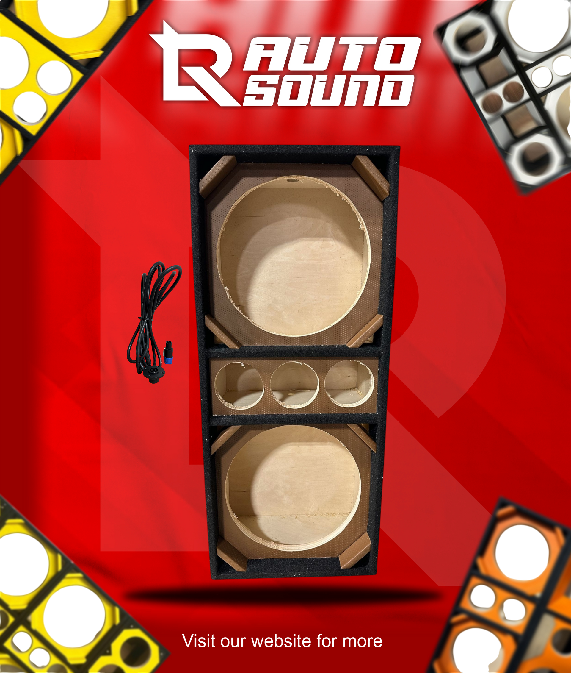 CHUCHERO BOX FOR SPEAKER OF 12 INCHES - BRAZILIAN STYLE - FREE CABLE + PLUG