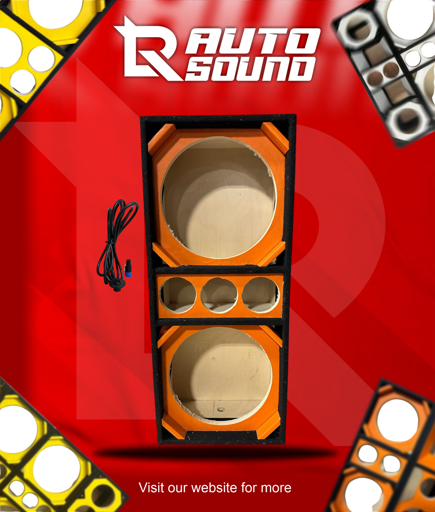 CHUCHERO BOX FOR SPEAKER OF 12 INCHES - BRAZILIAN STYLE - FREE CABLE + PLUG