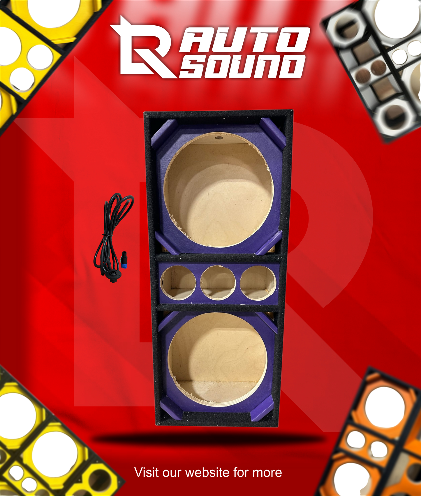 CHUCHERO BOX FOR SPEAKER OF 12 INCHES - BRAZILIAN STYLE - FREE CABLE + PLUG