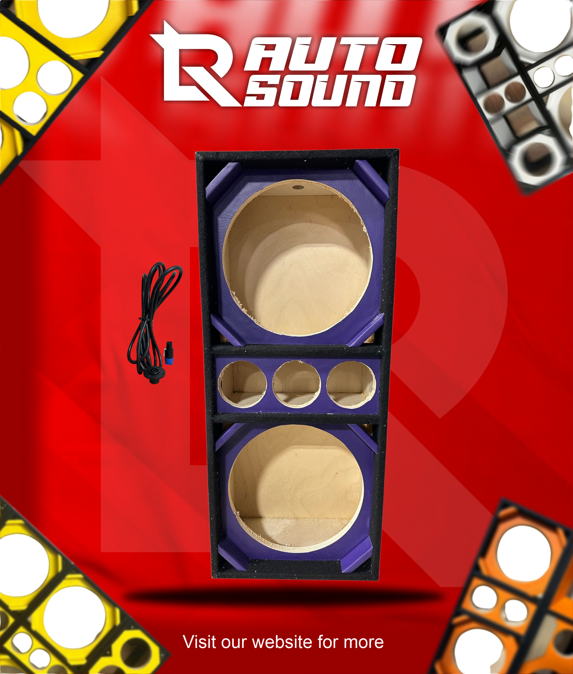 CHUCHERO BOX FOR SPEAKER OF 12 INCHES - BRAZILIAN STYLE - FREE CABLE + PLUG