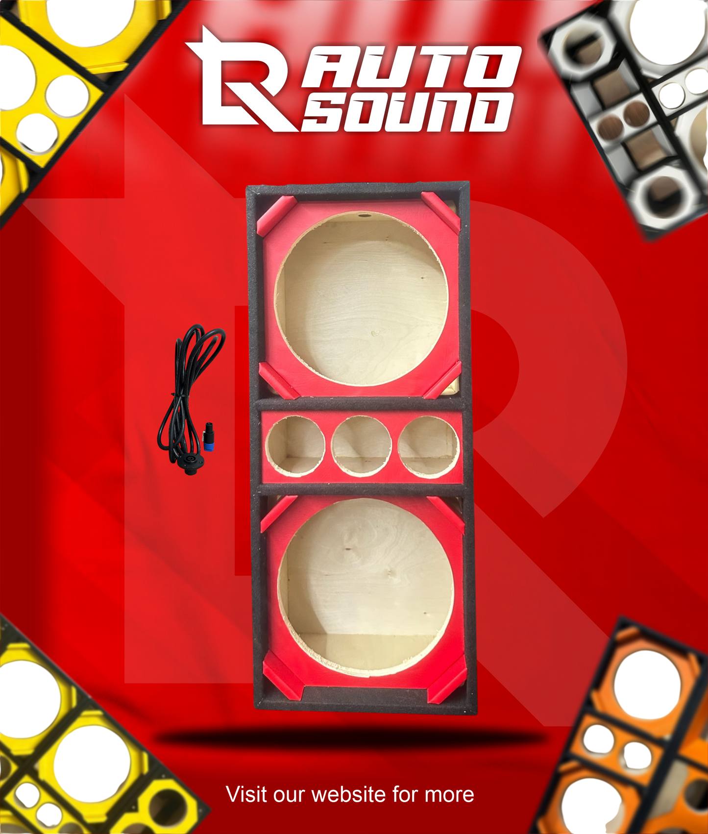 CHUCHERO BOX FOR SPEAKER OF 12 INCHES - BRAZILIAN STYLE - FREE CABLE + PLUG