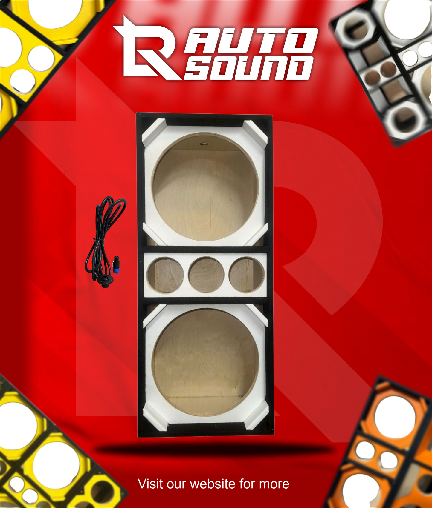 CHUCHERO BOX FOR SPEAKER OF 12 INCHES - BRAZILIAN STYLE - FREE CABLE + PLUG