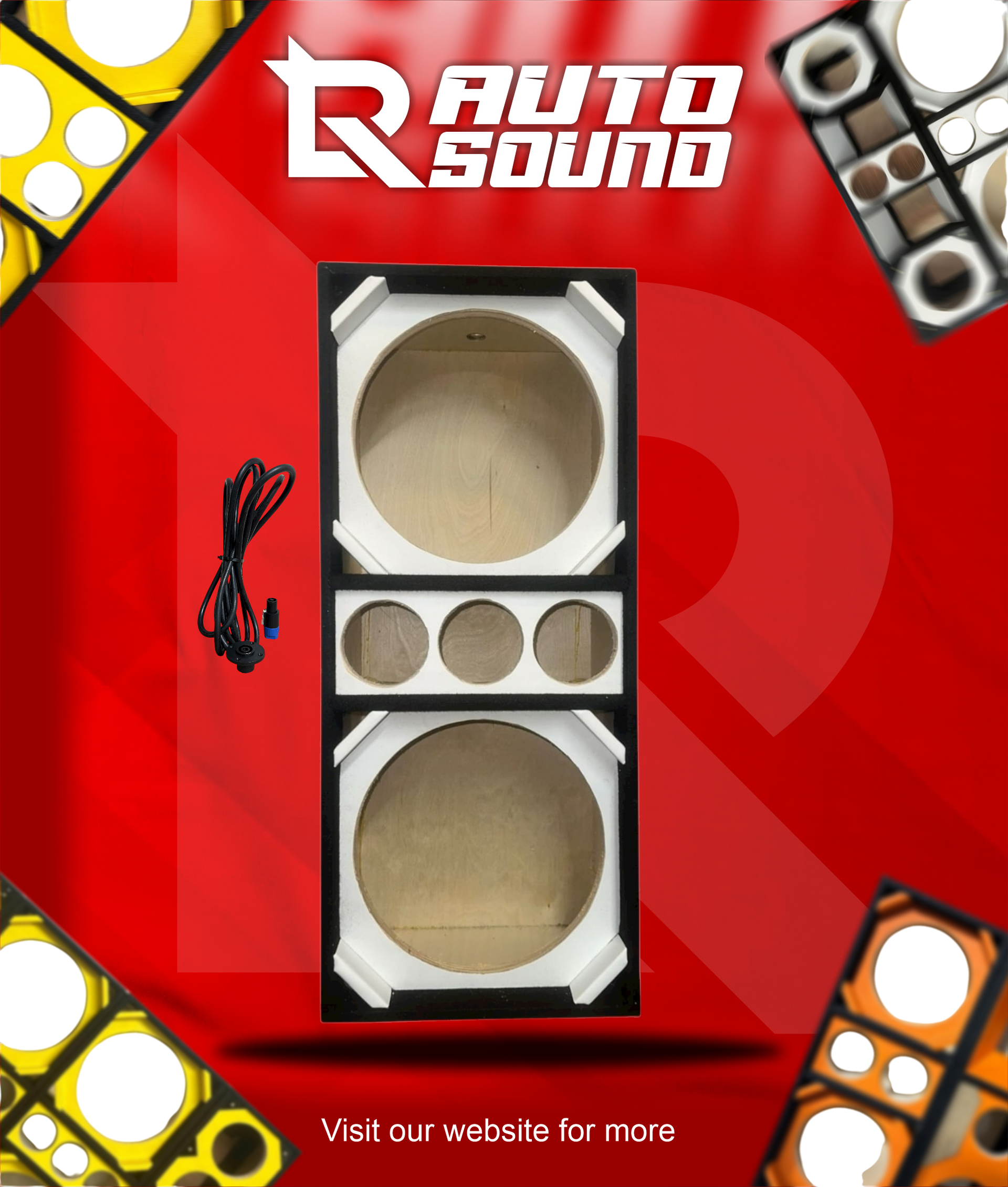 CHUCHERO BOX FOR SPEAKER OF 12 INCHES - BRAZILIAN STYLE - FREE CABLE + PLUG