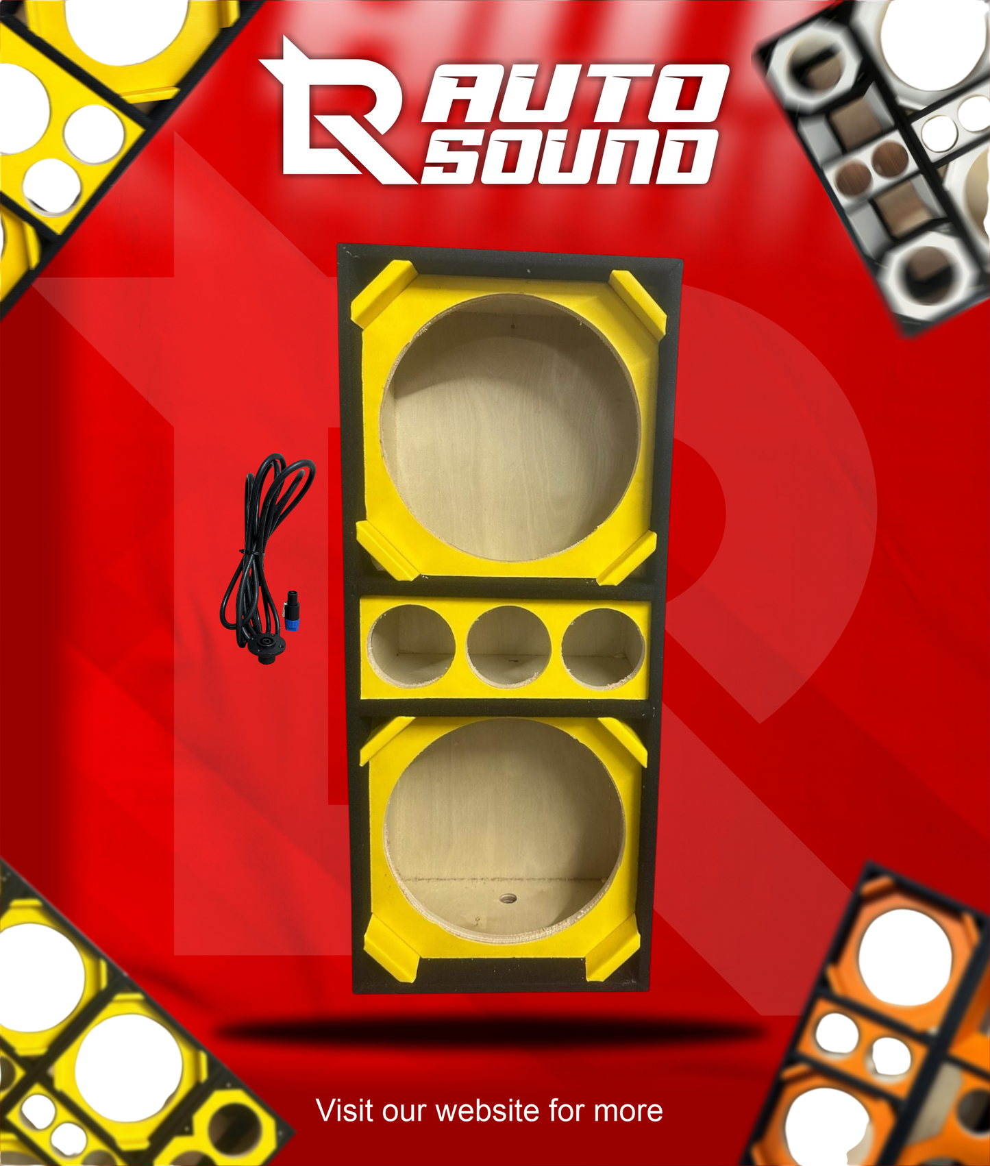 CHUCHERO BOX FOR SPEAKER OF 12 INCHES - BRAZILIAN STYLE - FREE CABLE + PLUG